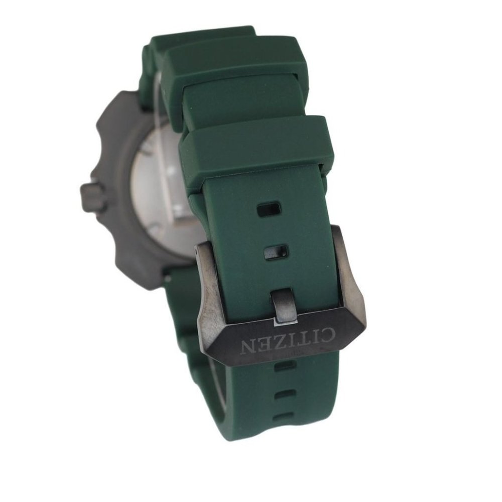 NWT Citizen Men's Watch Promaster Marine Diver Eco-Drive Titanium Green Strap - Picture 5 of 6